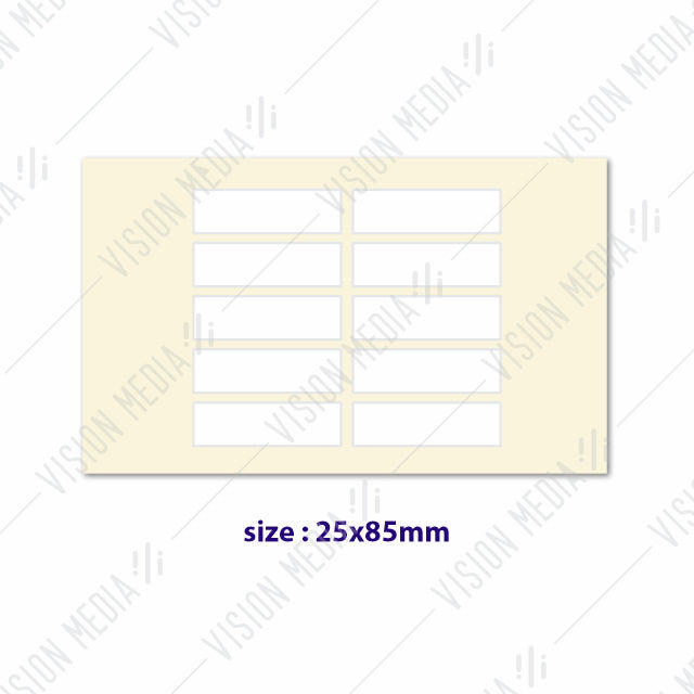 LABEL STICKER 25MM X 85MM
