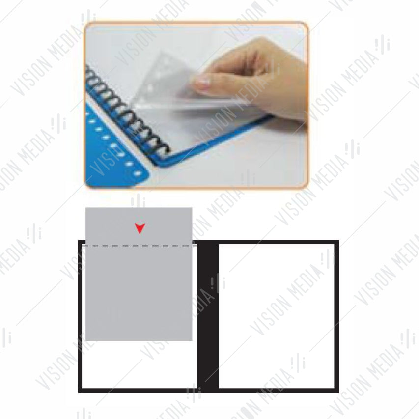 CLEAR HOLDER PP REFILLABLE F4 SIZE (30 POCKET) (87030)