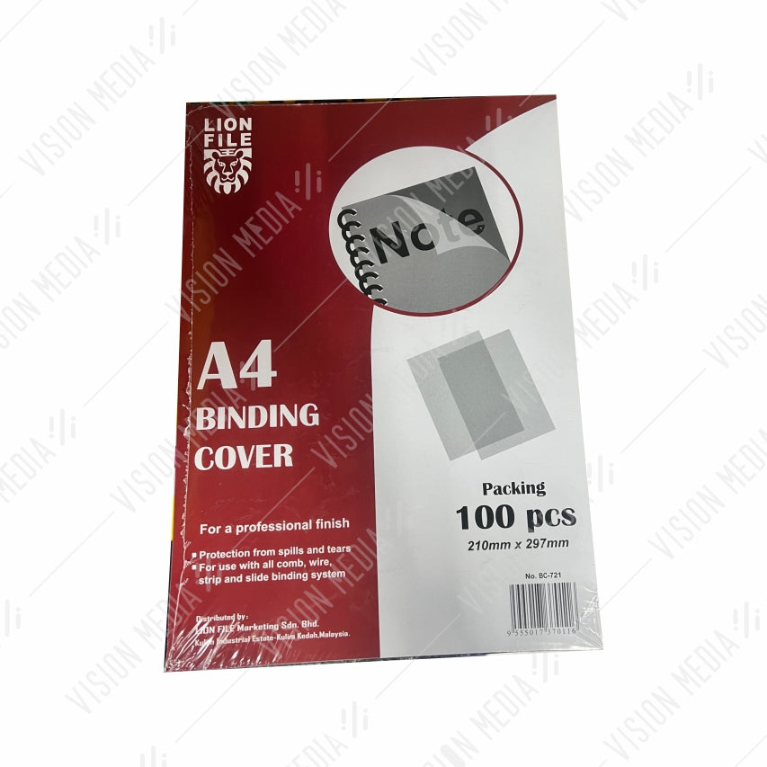 CLEAR PLASTIC BINDING COVER (A4) (RIGID SHEET) (100SHEET)