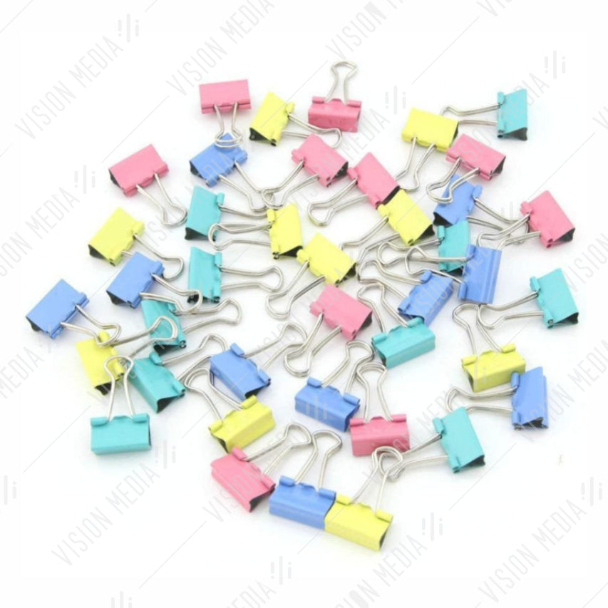 BINDER (DOUBLE SIDED) CLIP 3/4"(19MM) MIX COLOUR (12 PCS/BOX)