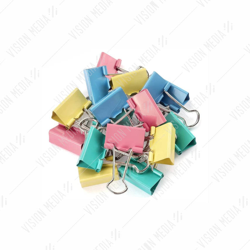 BINDER (DOUBLE SIDED) CLIP 3/4"(19MM) MIX COLOUR (12 PCS/BOX)