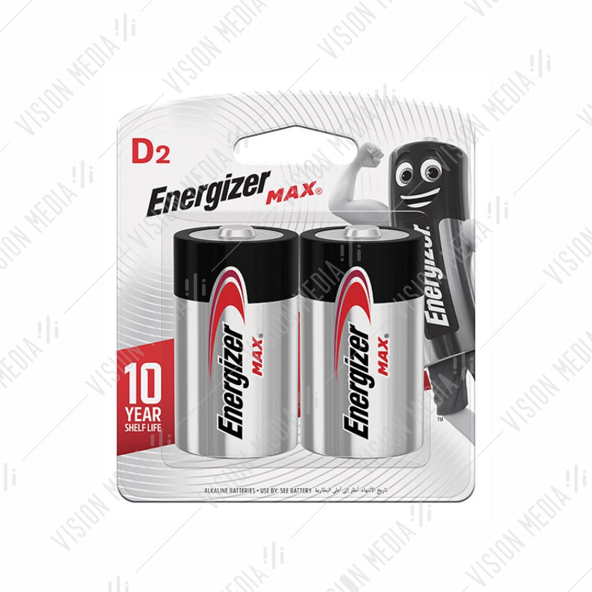 ENERGIZER ALKALINE MAX D BATTERIES (2PCS / PACK) (E95BP2)