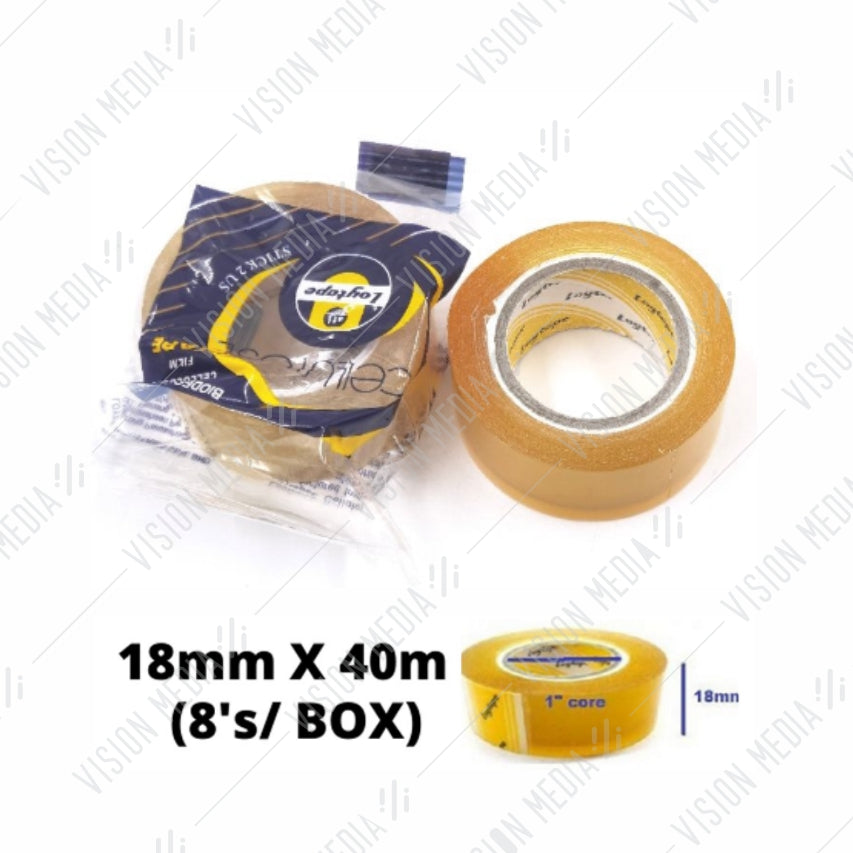 CELLOPHANE TAPE 18MM X 15 YARDS (LOYTAPE) (CELLULOSE)