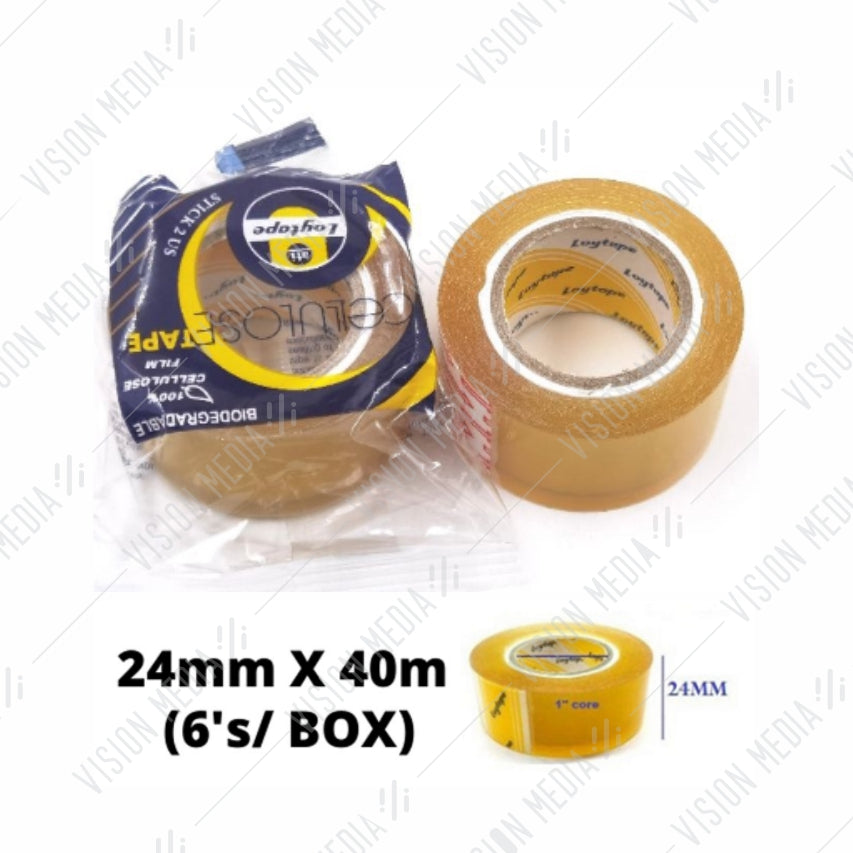 CELLOPHANE TAPE 24MM X 15 YARDS (LOYTAPE) (CELLULOSE)