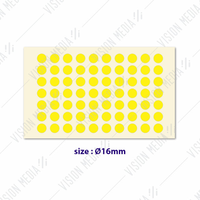 LABEL STICKER ROUND 16MM