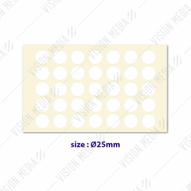 LABEL STICKER ROUND 25MM