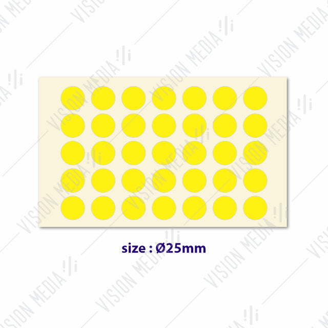 LABEL STICKER ROUND 25MM
