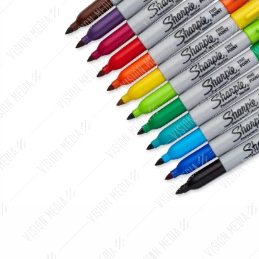SHARPIE FINE PERMANENT MARKER COLOUR SET 12 COLORS (30075PP)