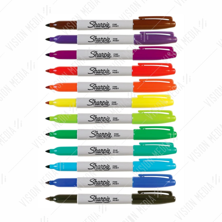 SHARPIE FINE PERMANENT MARKER COLOUR SET 12 COLORS (30075PP)