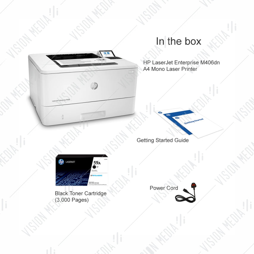 HP LASERJET ENTERPRISE M406DN PRINTER (3PZ15A)