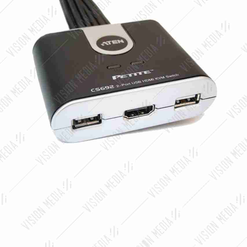 ATEN 2 PORT USB HDMI/AUDIO KVM SWITCH WITH SELECTOR (CS692)