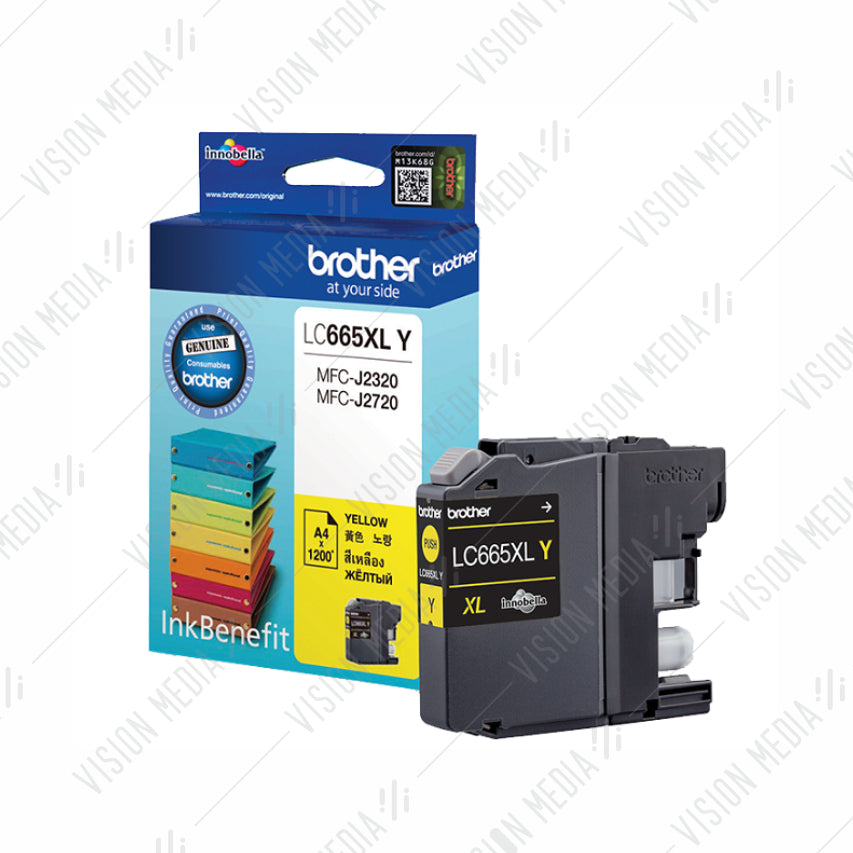 BROTHER HIGH YIELD YELLOW INK CARTRIDGE (LC-665XLY)