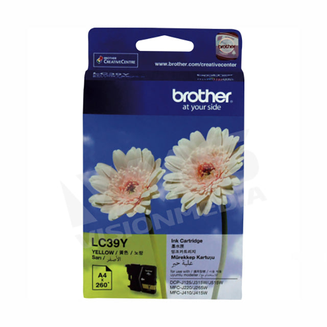 BROTHER YELLOW INK CARTRIDGE (LC-39Y)