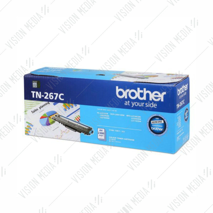 BROTHER HIGH CAPACITY CYAN TONER CARTRIDGE (TN-267C)