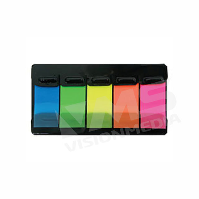 CBE 5 COLOURS FILM STICK ON NOTES (48 X 20MM) (14016)