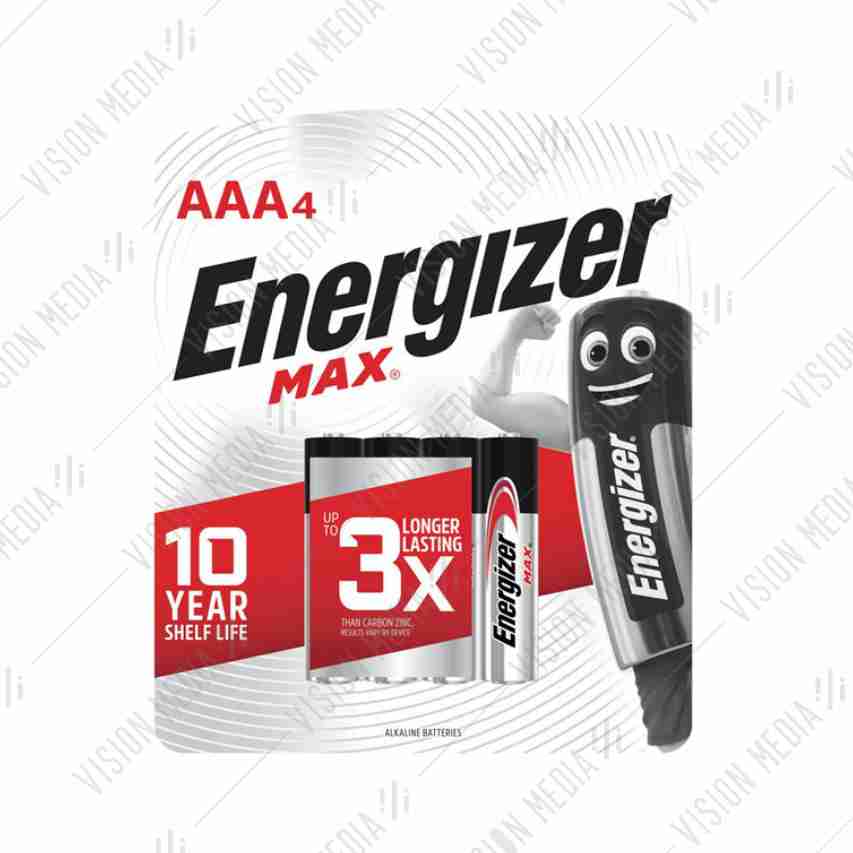 ENERGIZER ALKALINE MAX AAA BATTERY (4 PCS PACK) (E92BP4M)