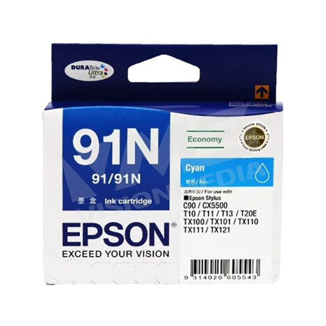 EPSON 91N CYAN INK CARTRIDGE (T107290)