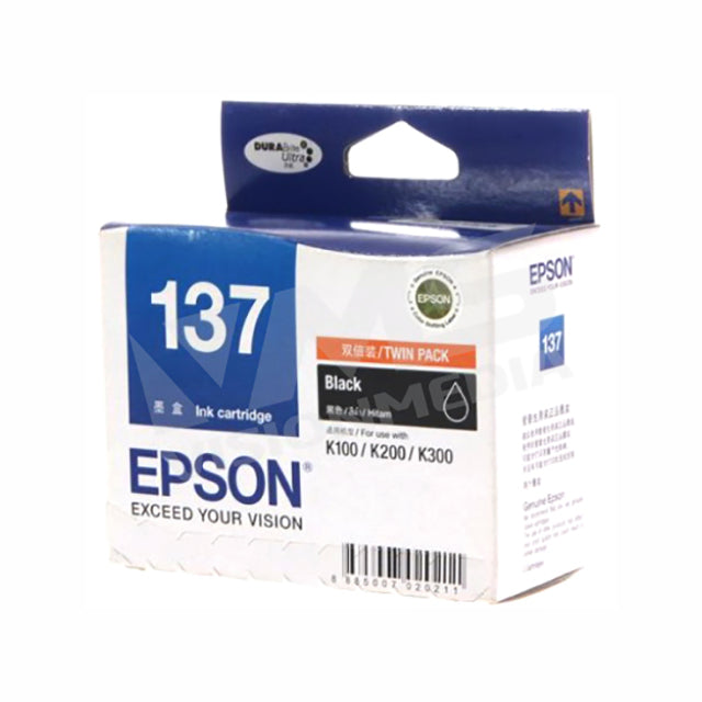 EPSON T137 BLACK INK CARTRIDGE (DOUBLE PACK) (T137193)