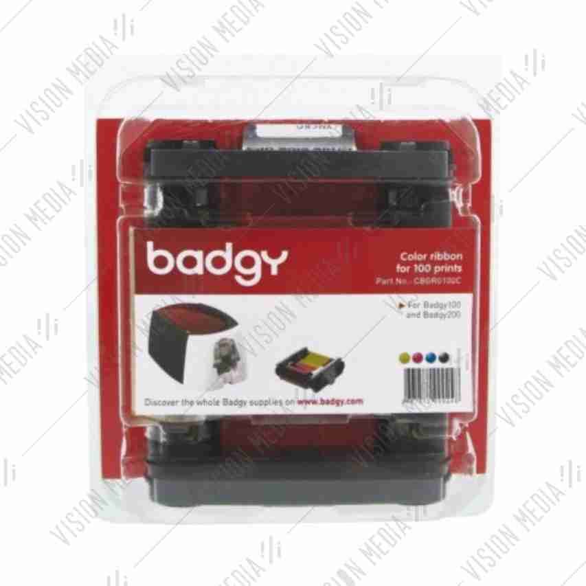 EVOLIS BADGY COLOR RIBBON YMCKO 100 PRINTS (CBGR01)