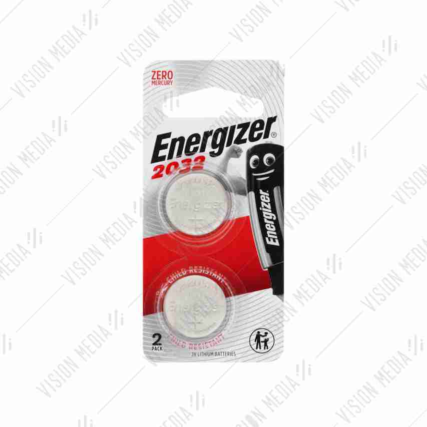 ENERGIZER LITHIUM COIN CR2032 2PCS/PACK (CMOS) (ECR2032BS2)