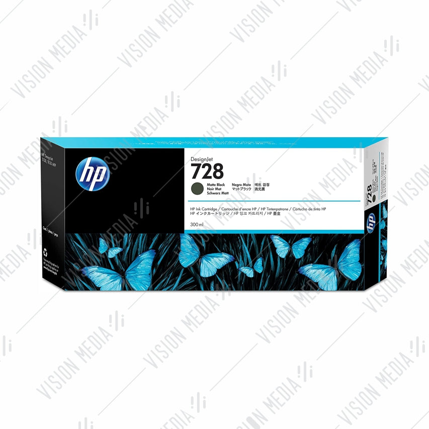 HP 728B 300ML MATTE BLACK INK CARTRIDGE (3WX30A)