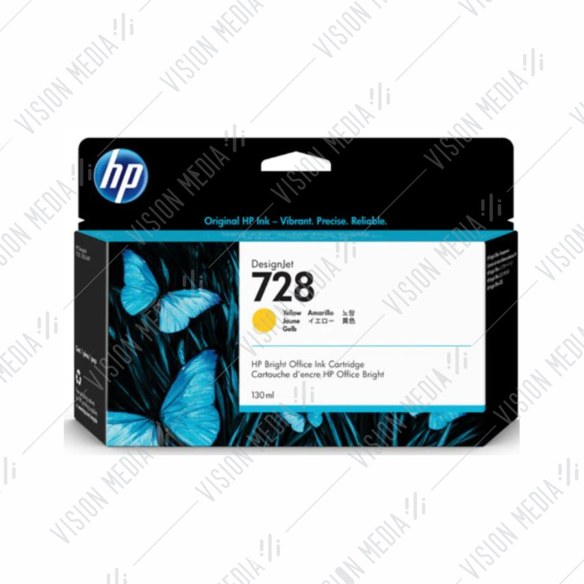 HP 728 130ML YELLOW INK CARTRIDGE (F9J65A)