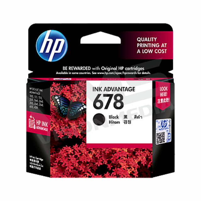 HP 678 BLACK INK CARTRIDGE (CZ107AA)