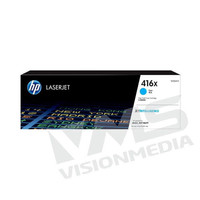 HP 416X HIGH YIELD CYAN TONER CARTRIDGE (W2041X)