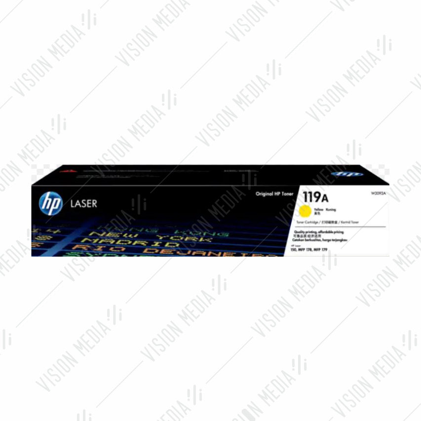 HP 119A YELLOW TONER CARTRIDGE (W2092A)