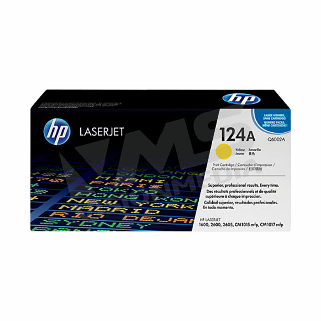 HP 124A YELLOW TONER CARTRIDGE (Q6002A)