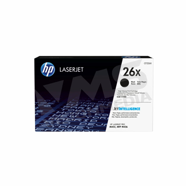 HP 26X HIGH YIELD BLACK TONER CARTRIDGE (CF226X)