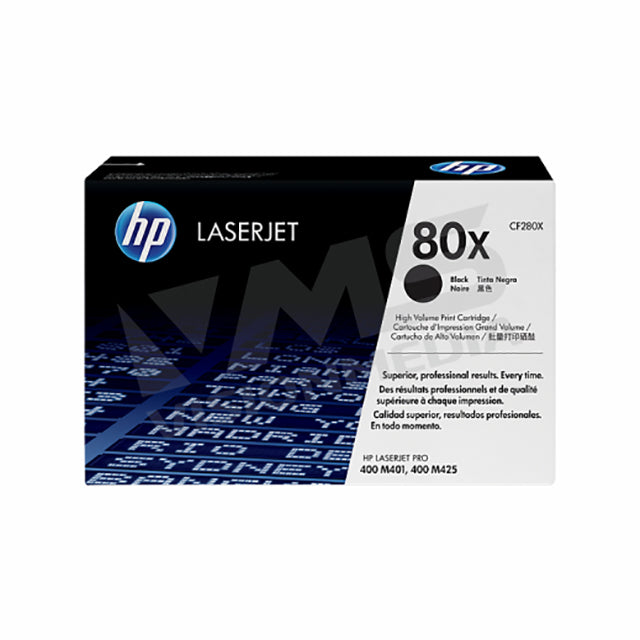 HP 80X HIGH YIELD BLACK TONER CARTRIDGE (CF280X) | Vision Media Supplies