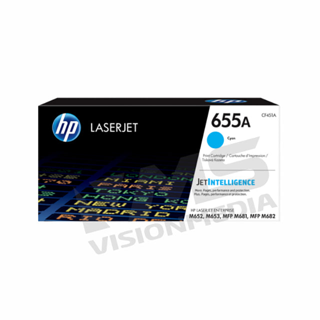 HP 655A CYAN TONER CARTRIDGE (CF451A)