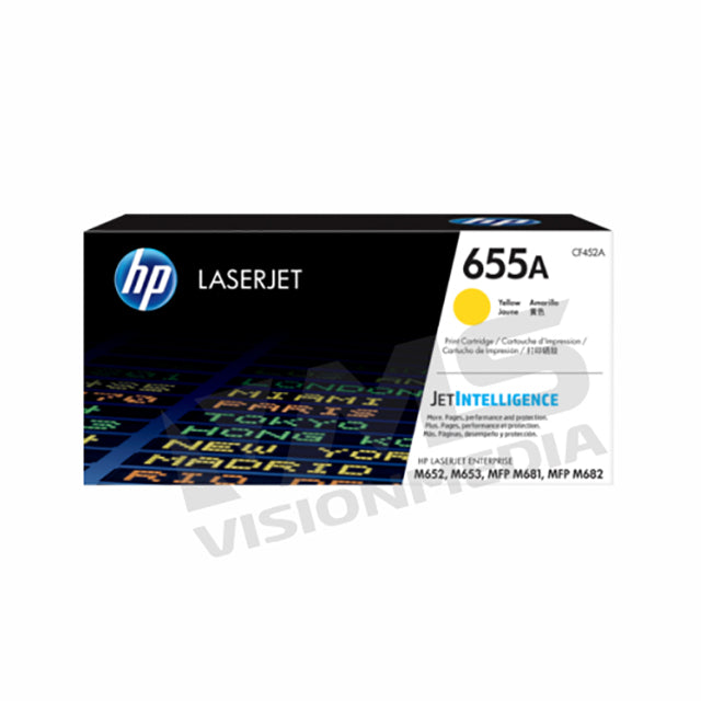 HP 655A YELLOW TONER CARTRIDGE (CF452A)