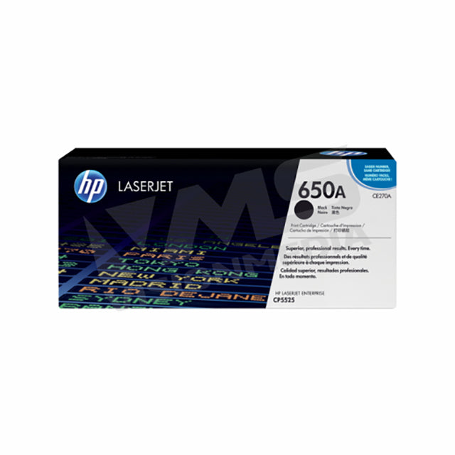 HP 650A BLACK TONER CARTRIDGE (CE270A)