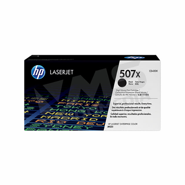HP 507X HIGH YIELD BLACK TONER CARTRIDGE (CE400X)