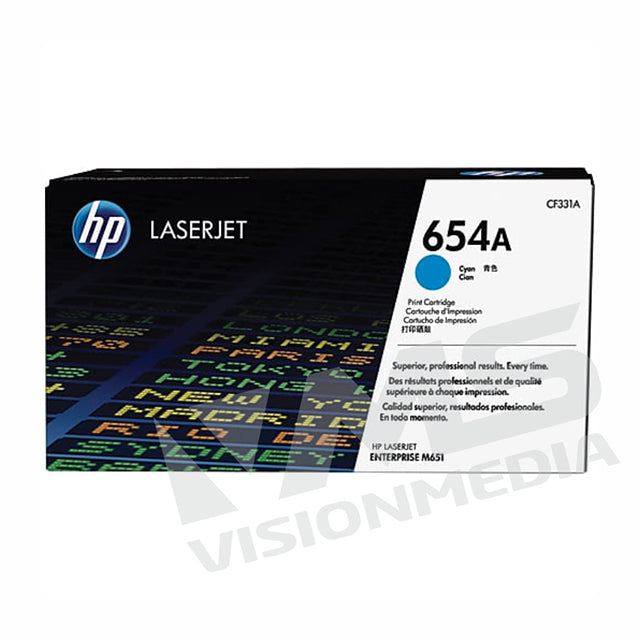 HP 654A CYAN TONER CARTRIDGE (CF331A)