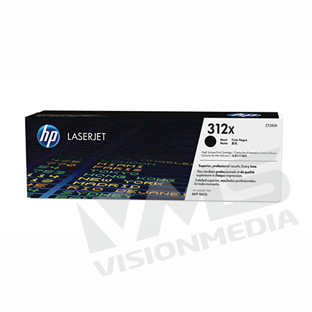 HP 312X HIGH YIELD BLACK TONER CARTRIDGE (CF380X)