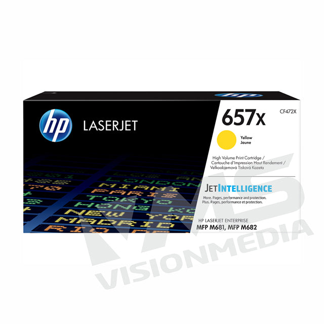 HP 657X HIGH YIELD YELLOW TONER CARTRIDGE (CF472X)