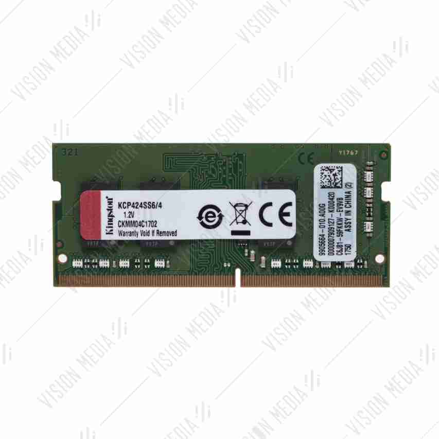 KINGSTON DDR4 2400MHZ 4GB SODIMM RAM (KCP424SS6/4)