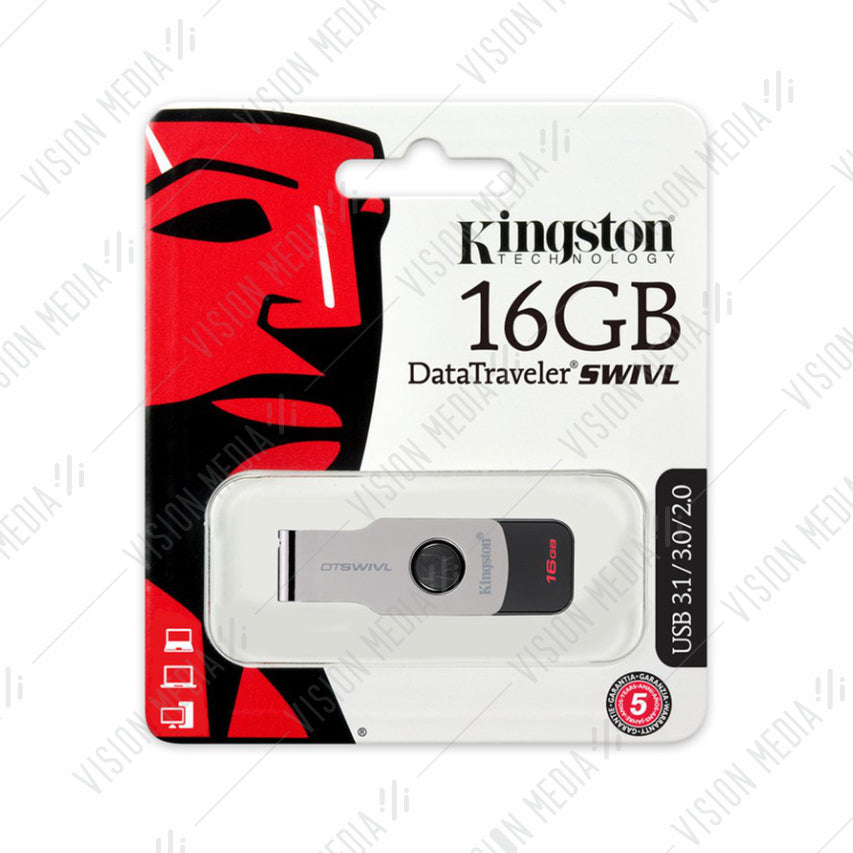 KINGSTON DATA TRAVELER SWIVL THUMBDRIVE 16GB (DTSWIVL/16GB)
