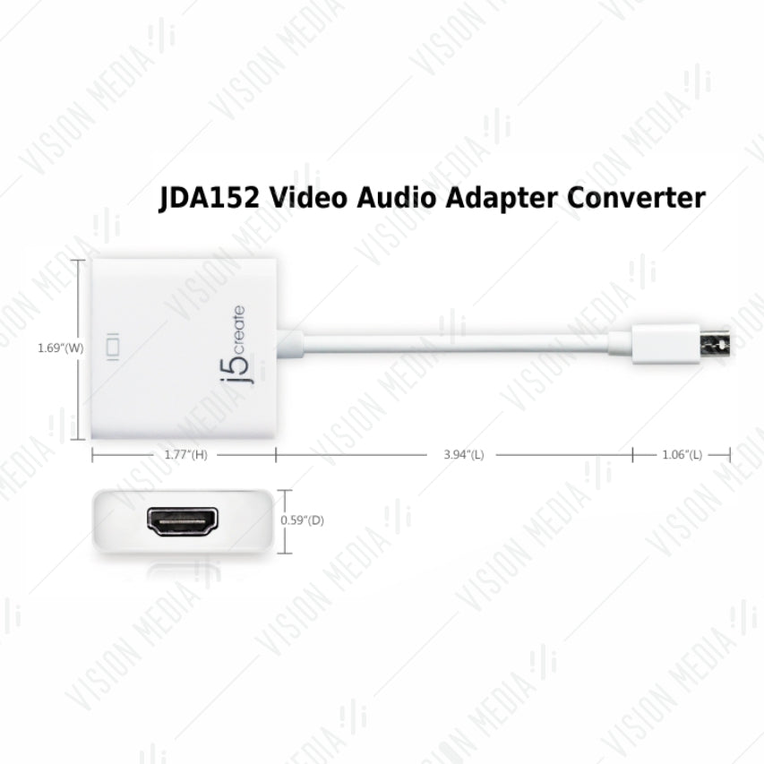 J5 MINI DISPLAY PORT TO HDMI ADAPTER (JDA152)