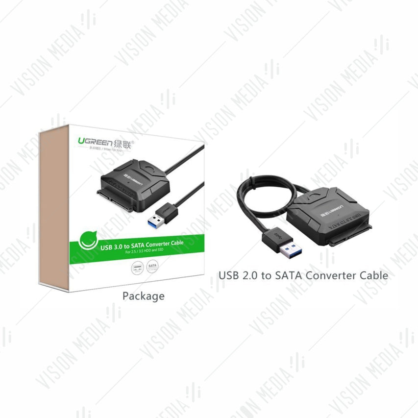 UGREEN USB 3.0 TO SATA HARD DRIVE ADAPTER WITH POWER ADAPTER
