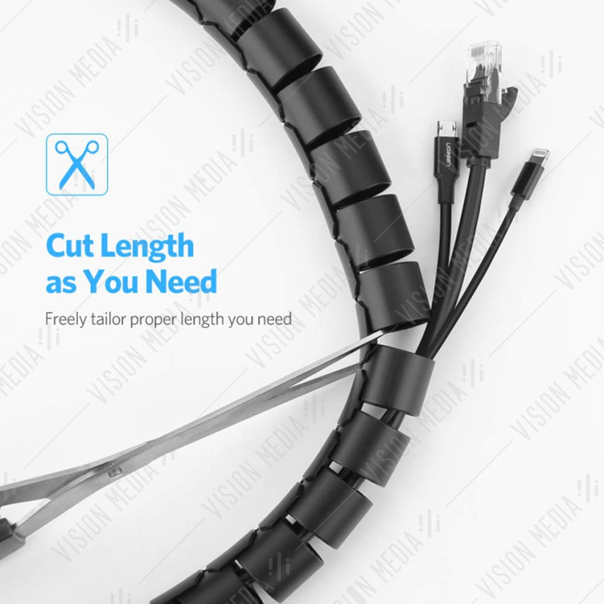 SPIRAL CABLE MANAGEMENT WRAP (BLACK) (22MM X 1M)
