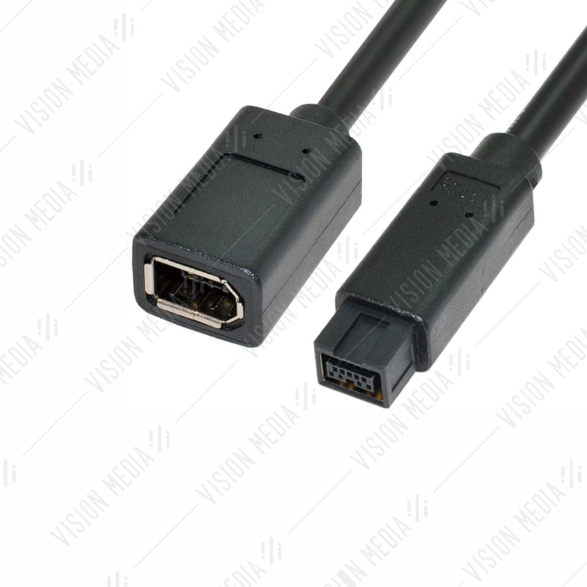 FIREWIRE 800 (MALE) TO FIREWIRE 400 (FEMALE) CABLE (IEE1394)