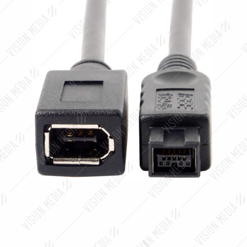FIREWIRE 800 (MALE) TO FIREWIRE 400 (FEMALE) CABLE (IEE1394)