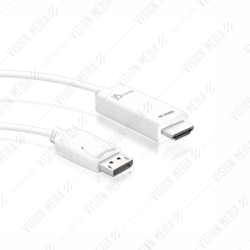 J5 DISPLAYPORT TO 4K HDMI CABLE 1.8M (JDC158)