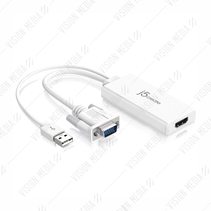 J5 VGA TO HDMI VIDEO ADAPTER WITH AUDIO (JDA214)