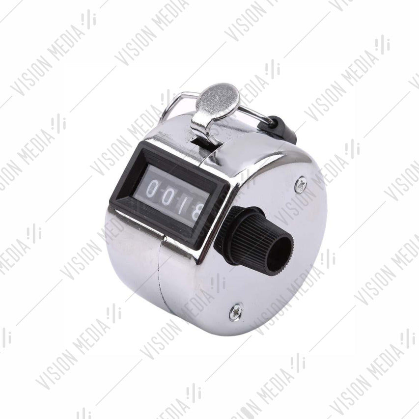 HANDHELD METAL MANUAL TALLY COUNTER 4 DIGIT (SILVER) | Vision Media ...