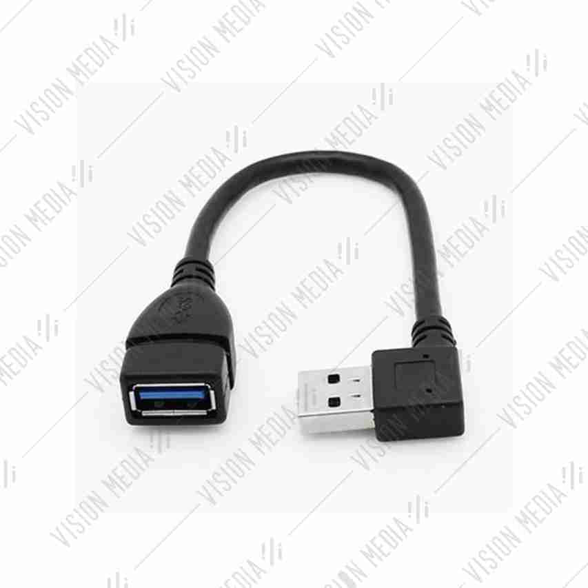 USB 3.0 EXTENSION CABLE WITH 90 DEGREE ANGLE (0.5M) (AM-AF)